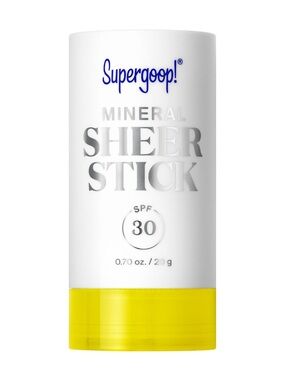 Supergoop! Mineral SHEER STICK SPF30 Sunscreen Vegan•Scent-Free F/S NEW/SEALED!